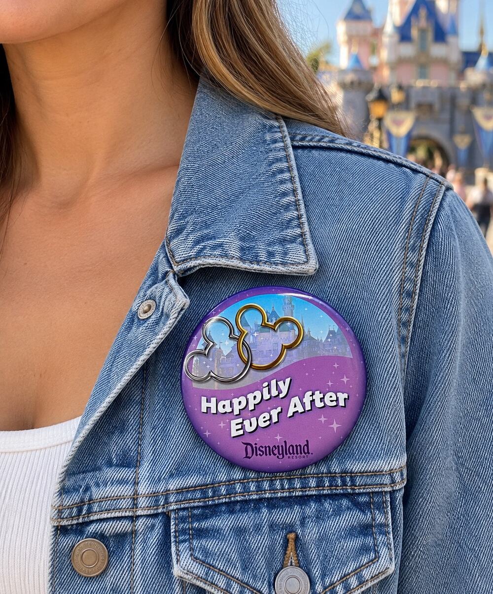 Disneyland Button Happily Ever After